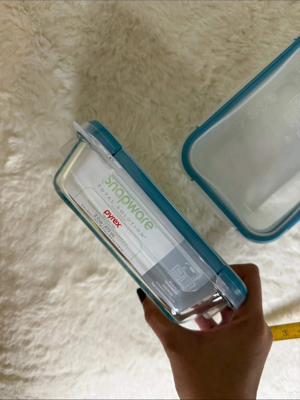 Pyrex Snapware Total Solution 2-Cup Rectangle Food Storage Container glass